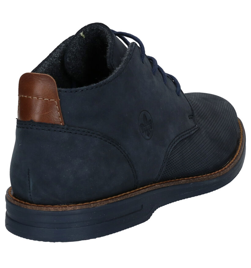 Rieker Blauwe Hoge Geklede Schoenen in nubuck (281736)