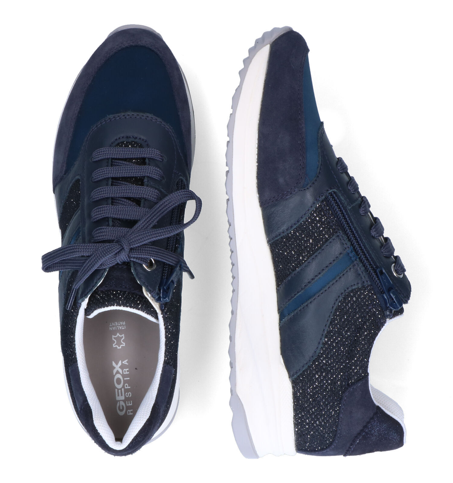 Geox Airell Blauwe Sneakers Dames Sneakers Online op TORFS.BE