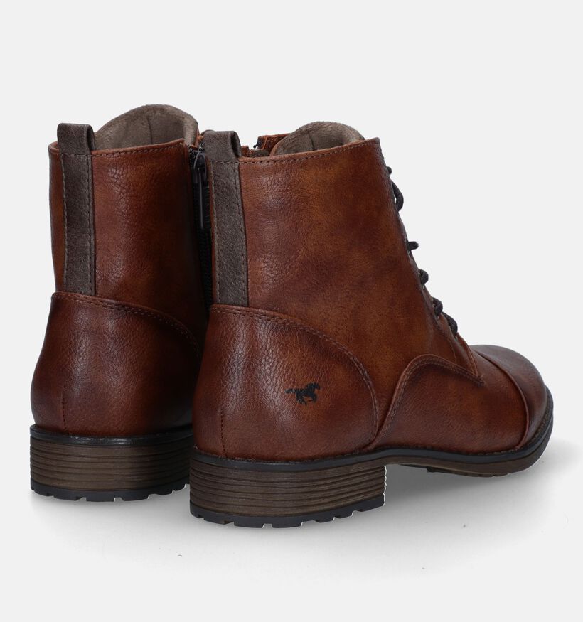 Mustang Boots à lacets en Cognac pour femmes (329646)