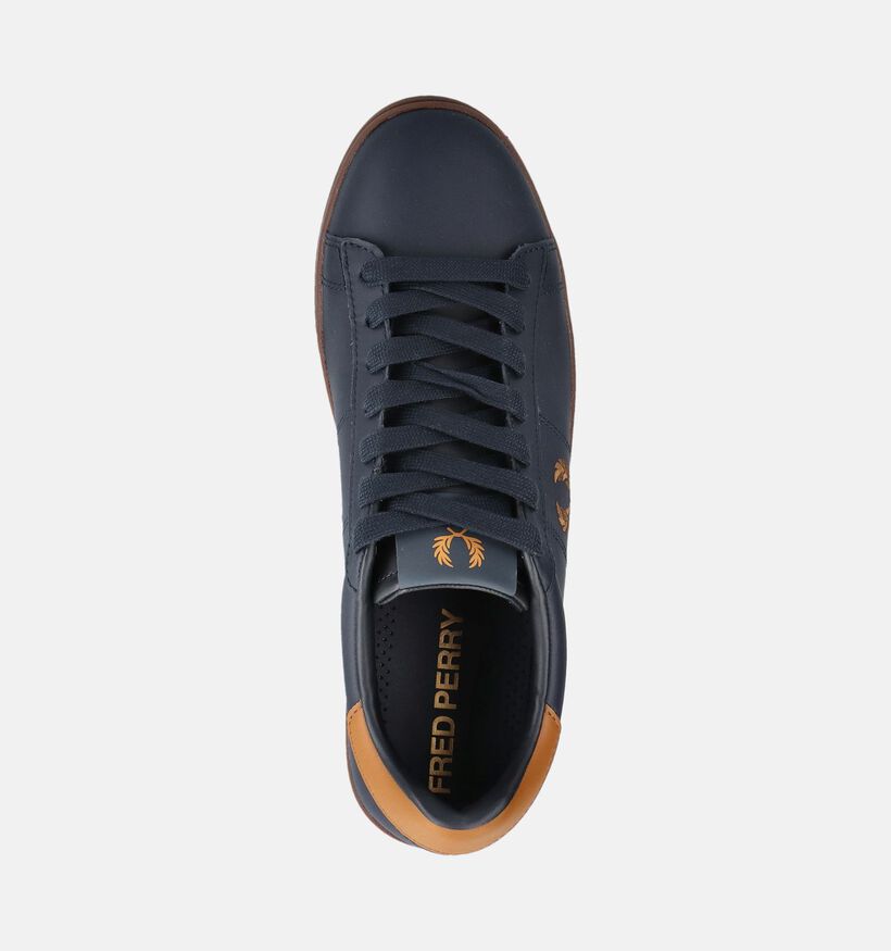 Fred Perry Spencer Leather Baskets en Bleu pour hommes (378095)