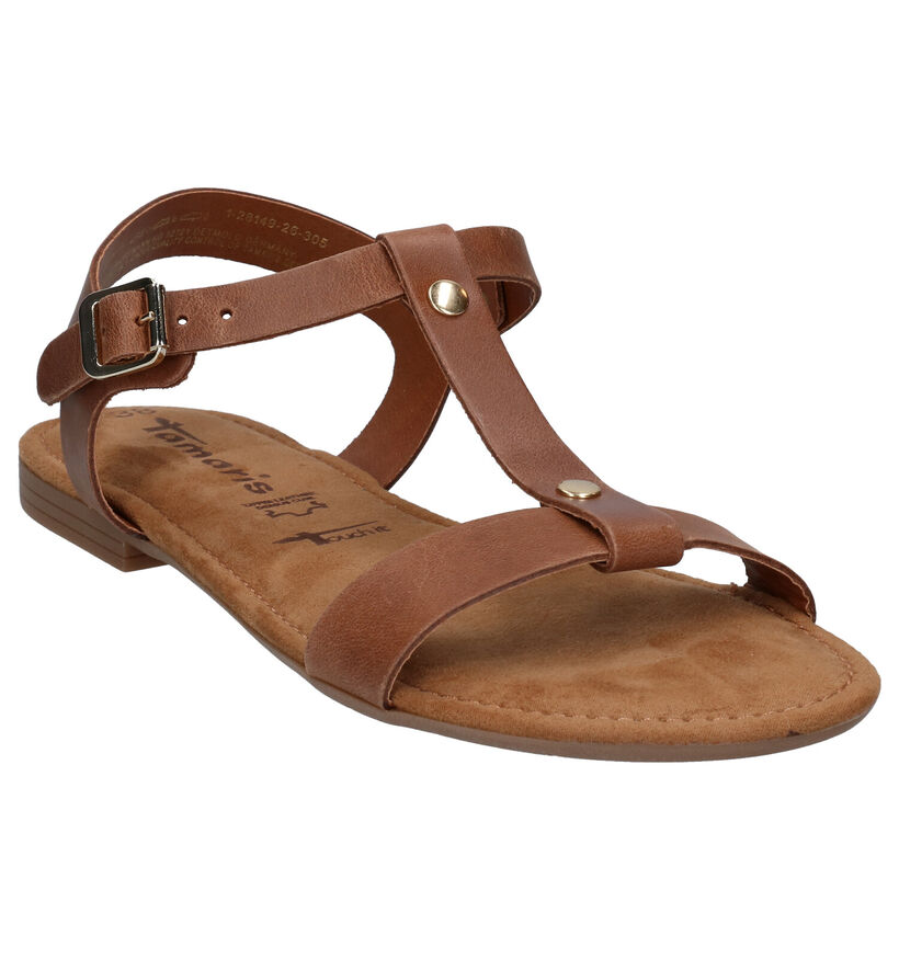 Tamaris Touch it Cognac Sandalen in leer (289515)