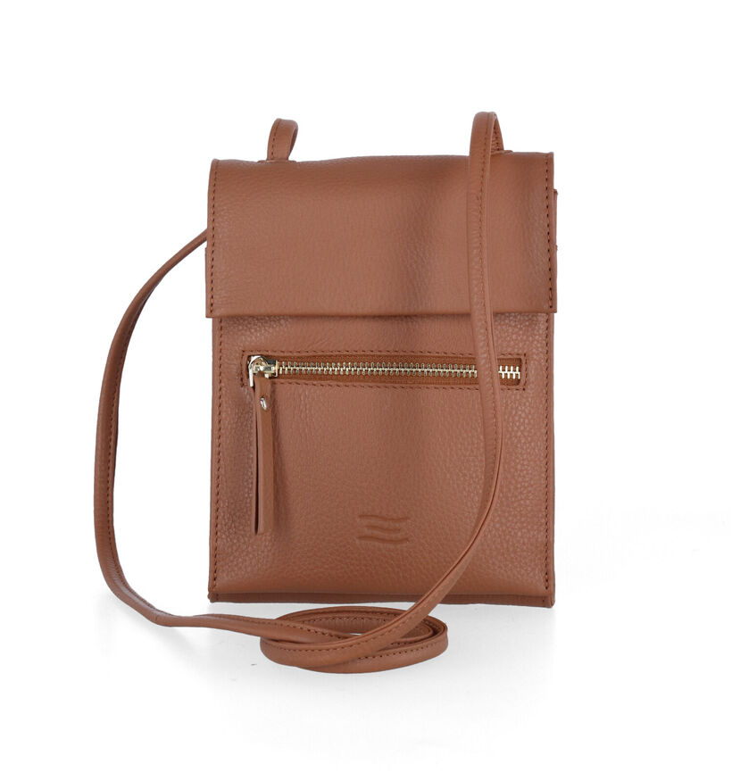 Crinkles Sac porté croisé en Camel pour femmes (342316)