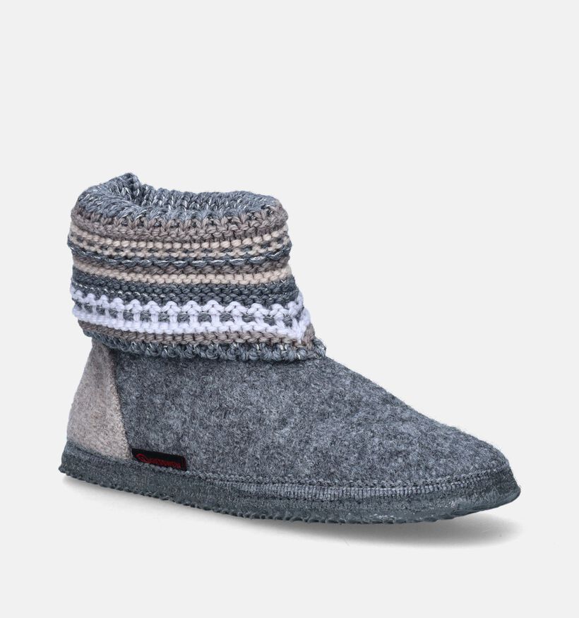 Giesswein Kiel Pantoufles montantes en Gris pour femmes (349151)
