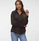 Vero Moda Melaney Queeny Donkerbruine Blouse voor dames (381309)