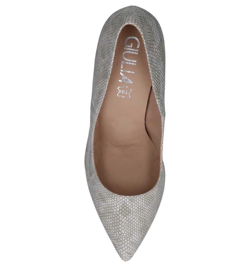Grijze Pumps met Slangenprint Giulia , , pdp