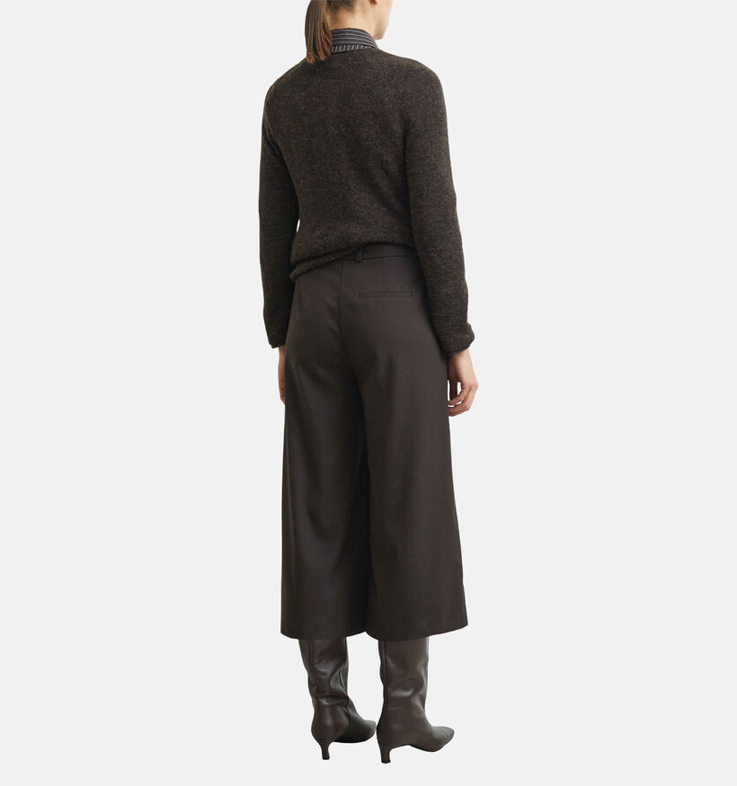 comma Mulch Melange Donkerbruine Culotte Broek voor dames (381797)