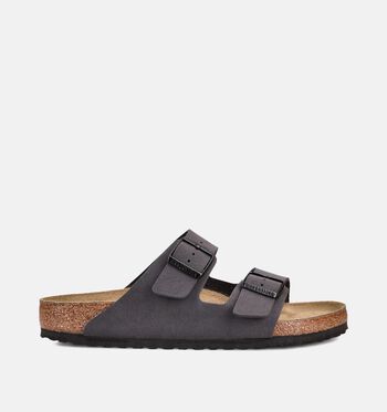 Birkenstock Arizona Nu-pieds Gray Taupe/Velvet Gray/stone/Velvet Gray/Black Buckles