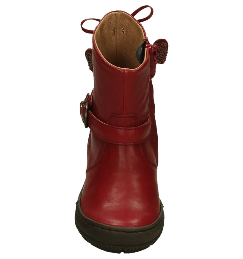 FR by Romagnoli Bottes basses en Bordeaux en cuir (202011)