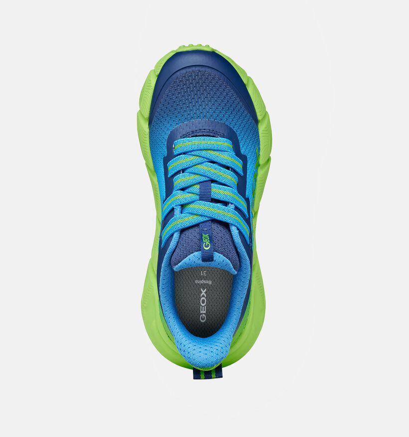 Geox Flextyper Baskets basses en Bleu fonc&eacute; pour gar&ccedil;ons (368457) - pour semelles orthop&eacute;diques