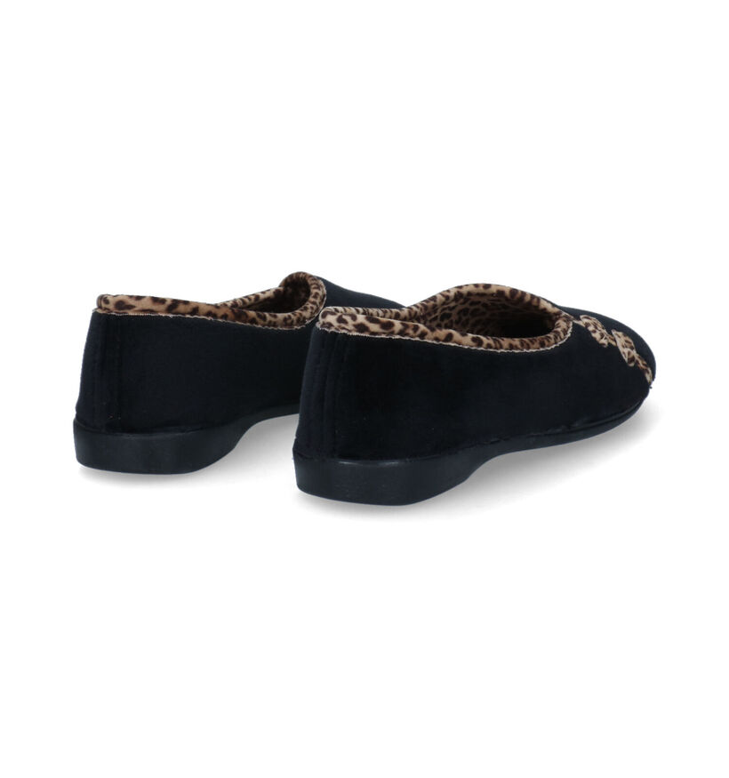 Torfs Home Pantoufles fermées en Noir pour femmes (348469)