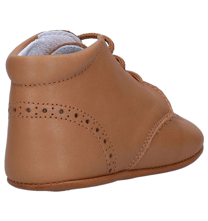 Beberlis Chaussons pour bébé en Cognac en cuir (258912)