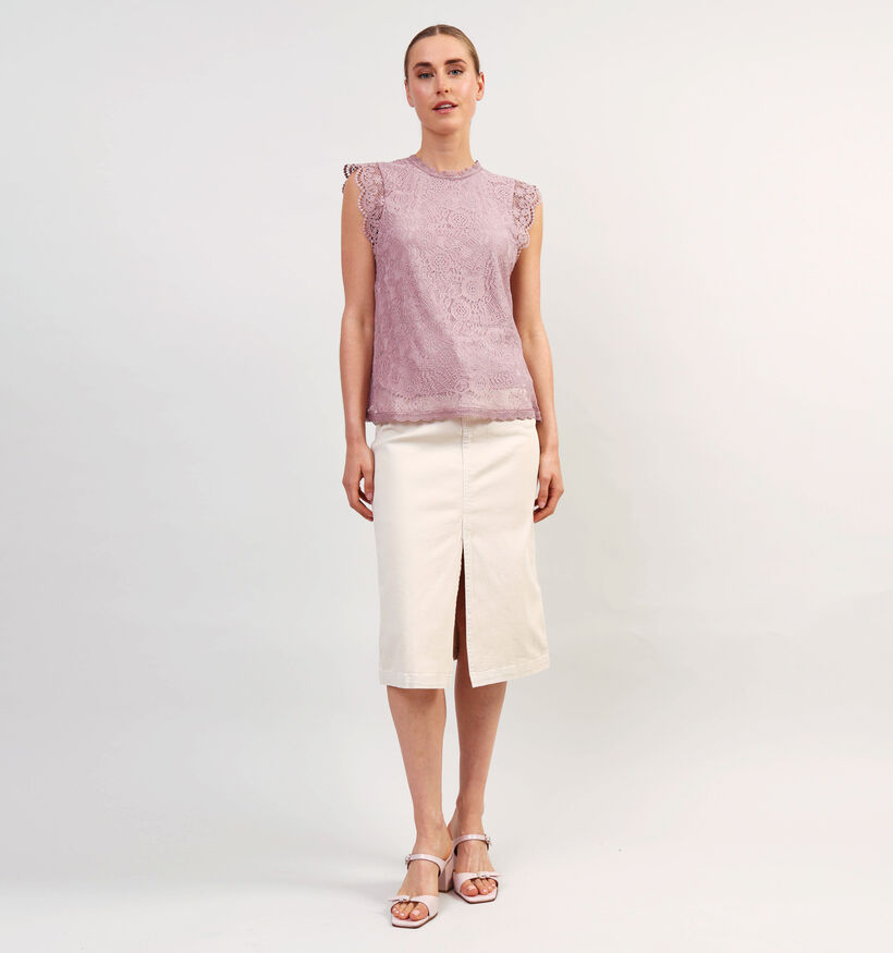 Pieces Olline Blouse en dentelle en Rose pour femmes (351104)