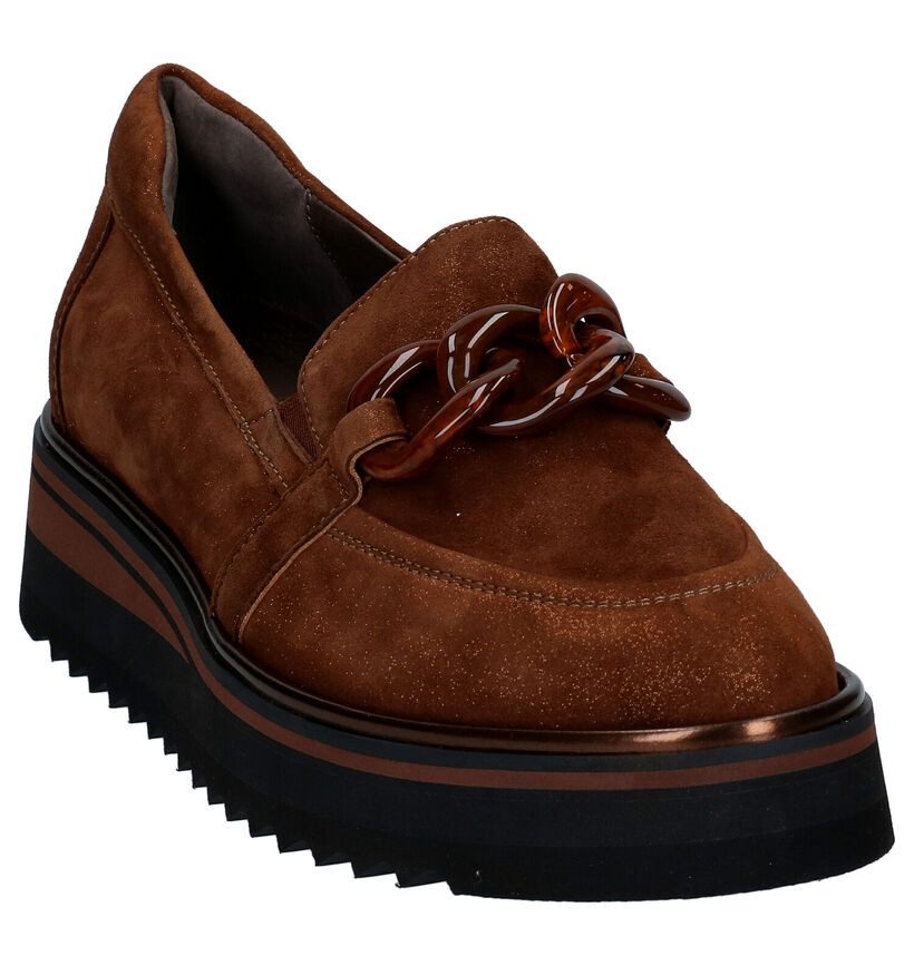 Softwaves Cognac Mocassins in daim (298119)