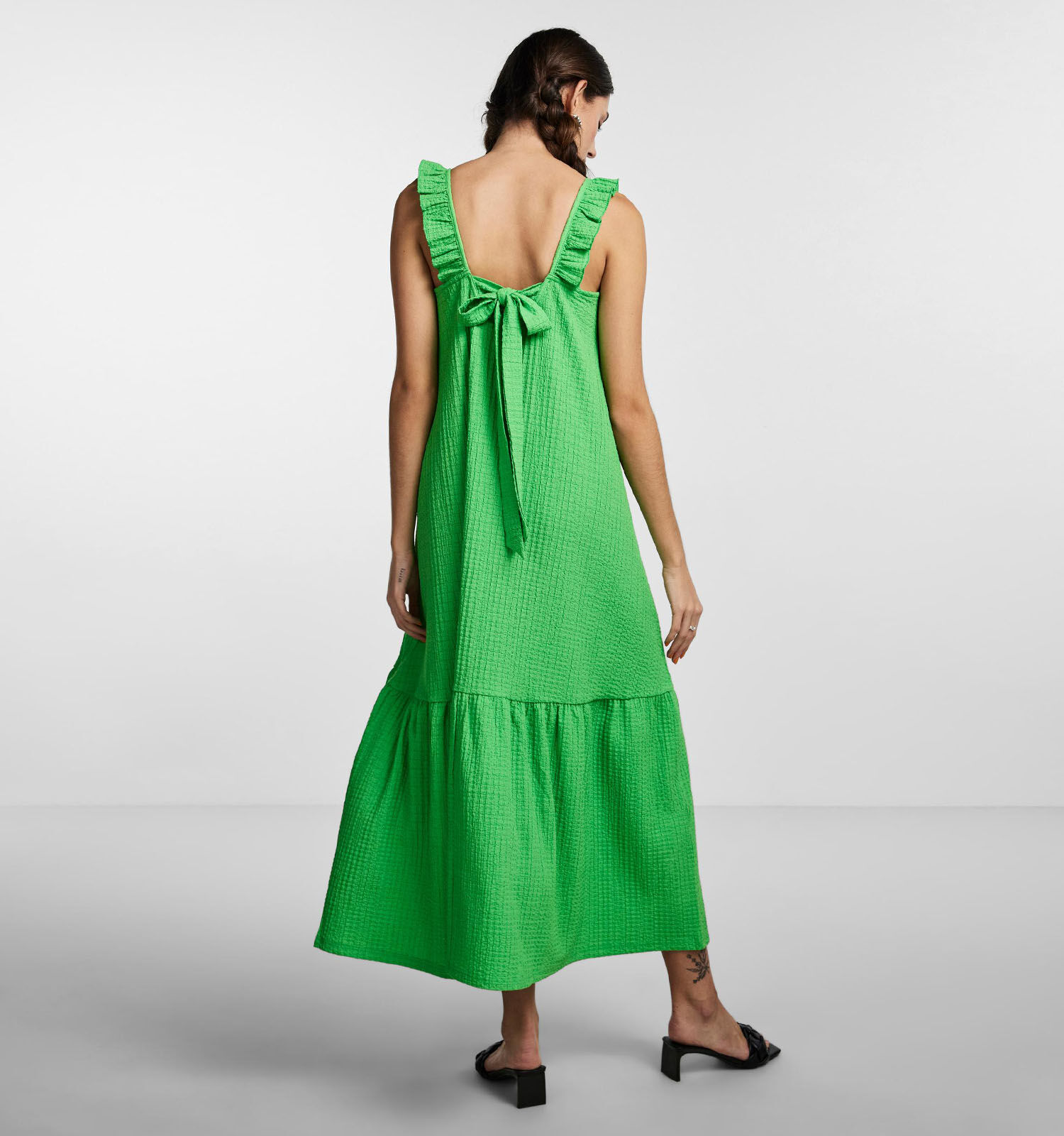 Pieces Lullu Groene Maxi Jurk Dames Kleedjes Online op TORFS.BE