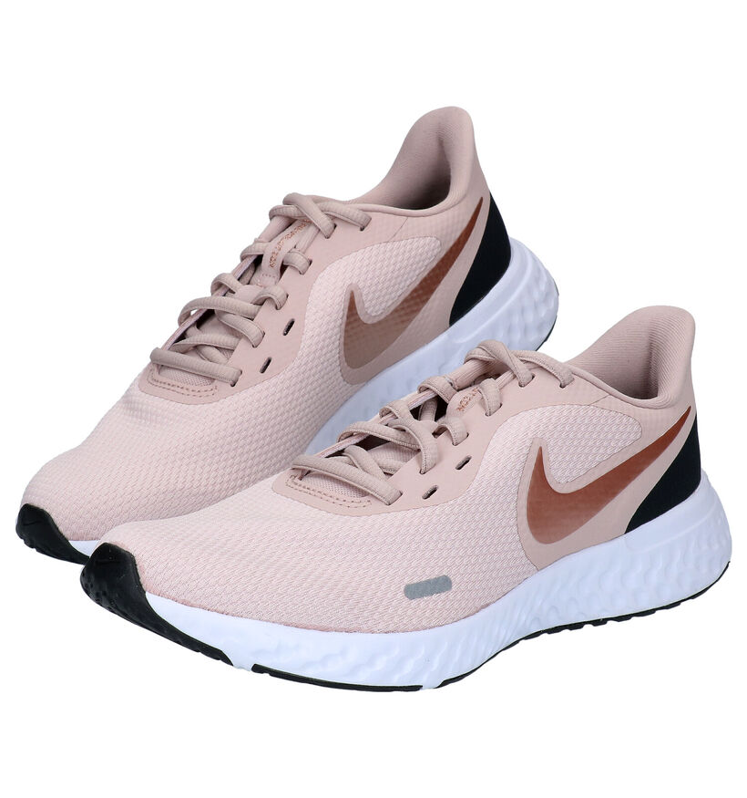 Nike Revolution 5 Zwarte Sneakers in kunstleer (290920)