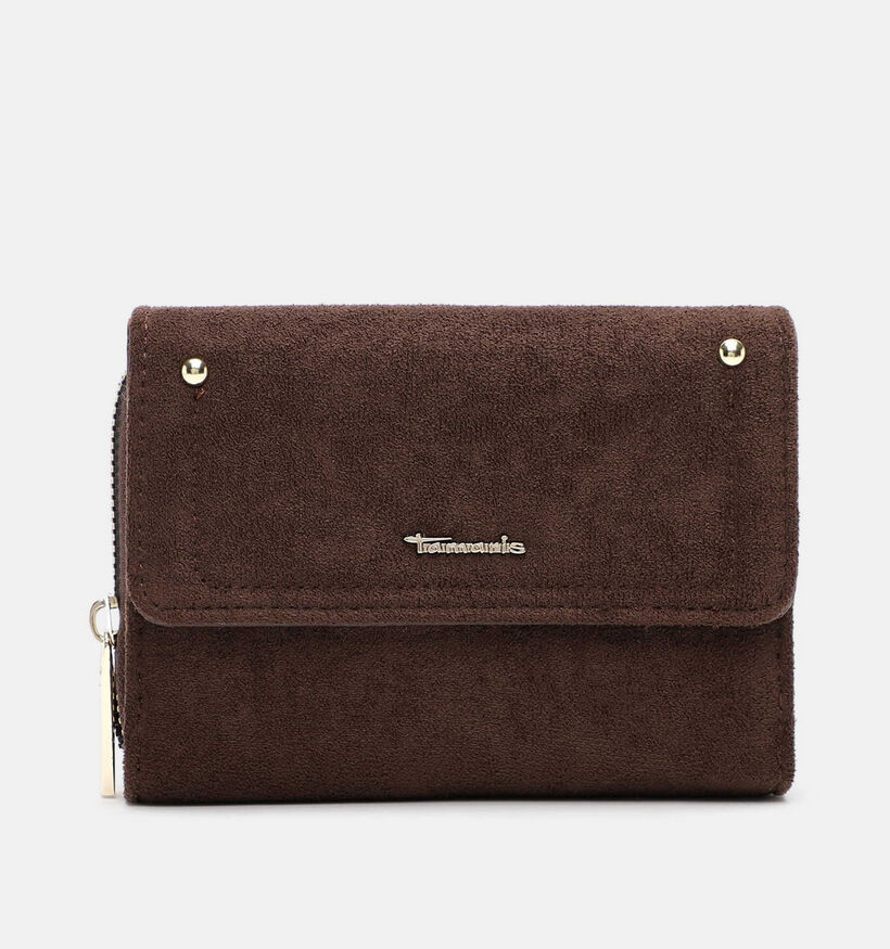 Tamaris Marina Suede Porte-monnaie zipp&eacute; en Brun fonc&eacute; pour femmes (378800)