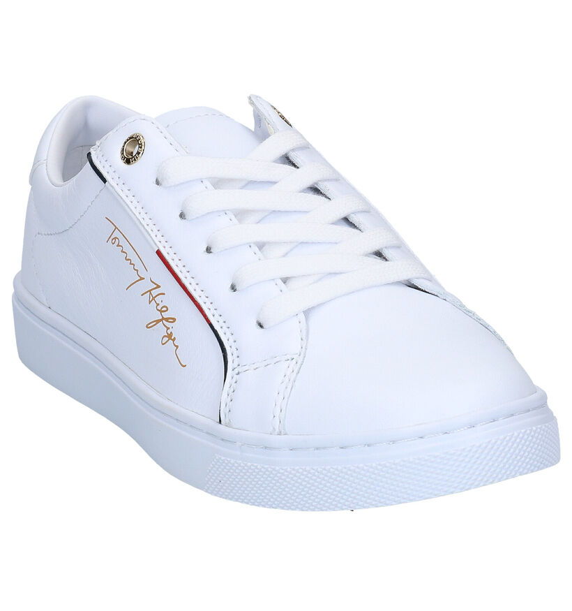 Tommy Hilfiger Signature Witte Sneakers in kunstleer (276240)