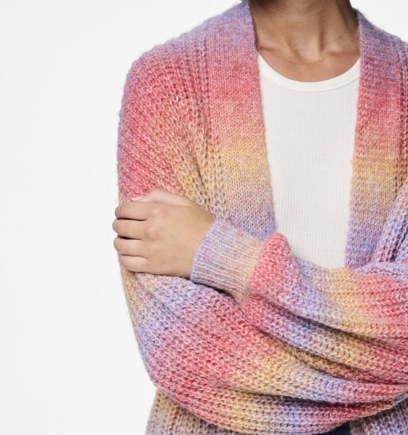 Pieces Sillo Oranje Gebreide cardigan voor dames (342967)
