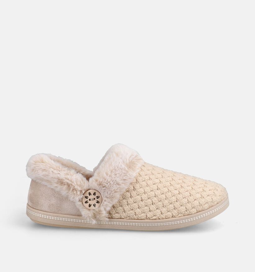 Skechers Cozy Campfire Frosty Promise Ecru Gesloten Pantoffels voor dames (377976)