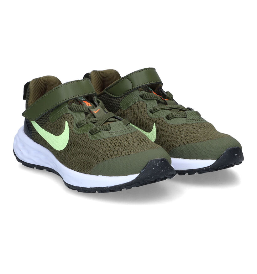 Nike Revolution 6 PS Kaki Sneakers voor jongens, meisjes (316279) - geschikt voor steunzolen