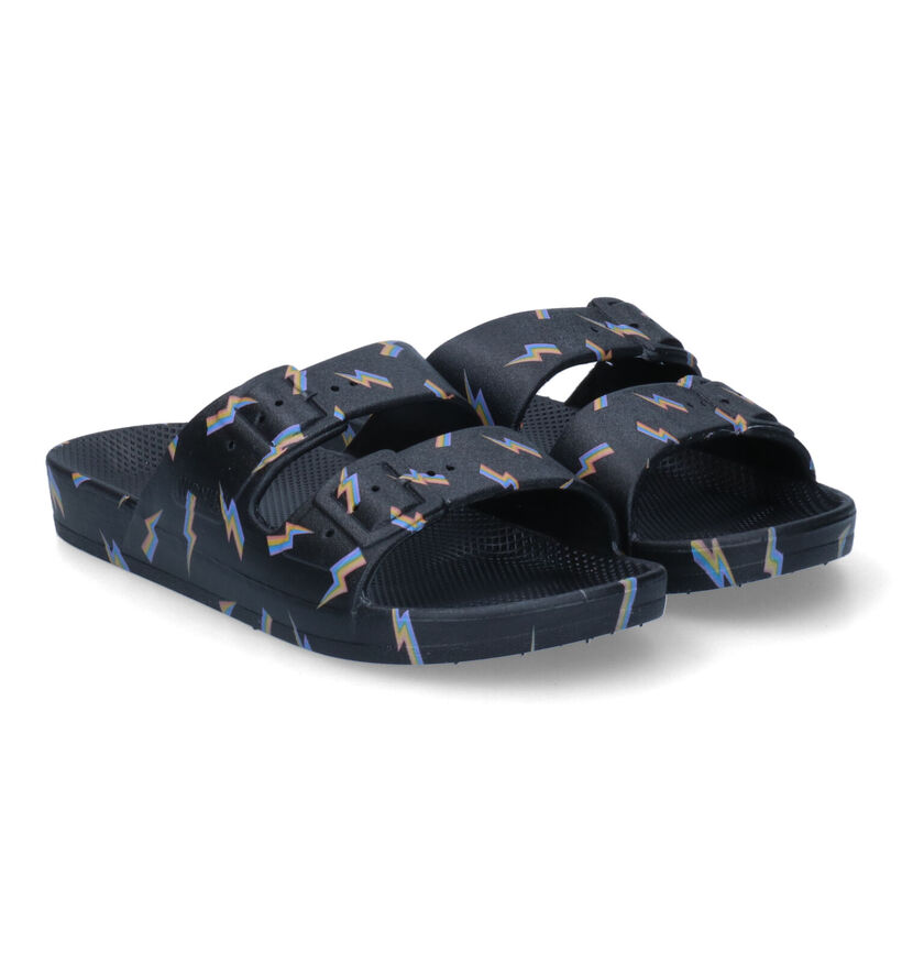 Freedom Moses Bolt Zwarte Slippers voor jongens (307543)