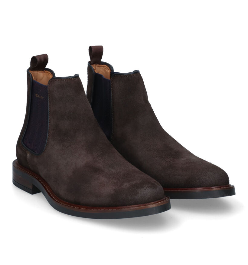 Gant St Akron Bruine Chelsea Boots in daim (315267)