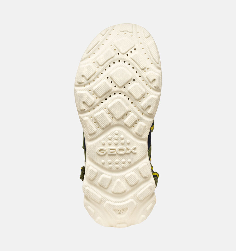 Geox Airadyum Sandales en Bleu/Vert kaki pour gar&ccedil;ons (368865)