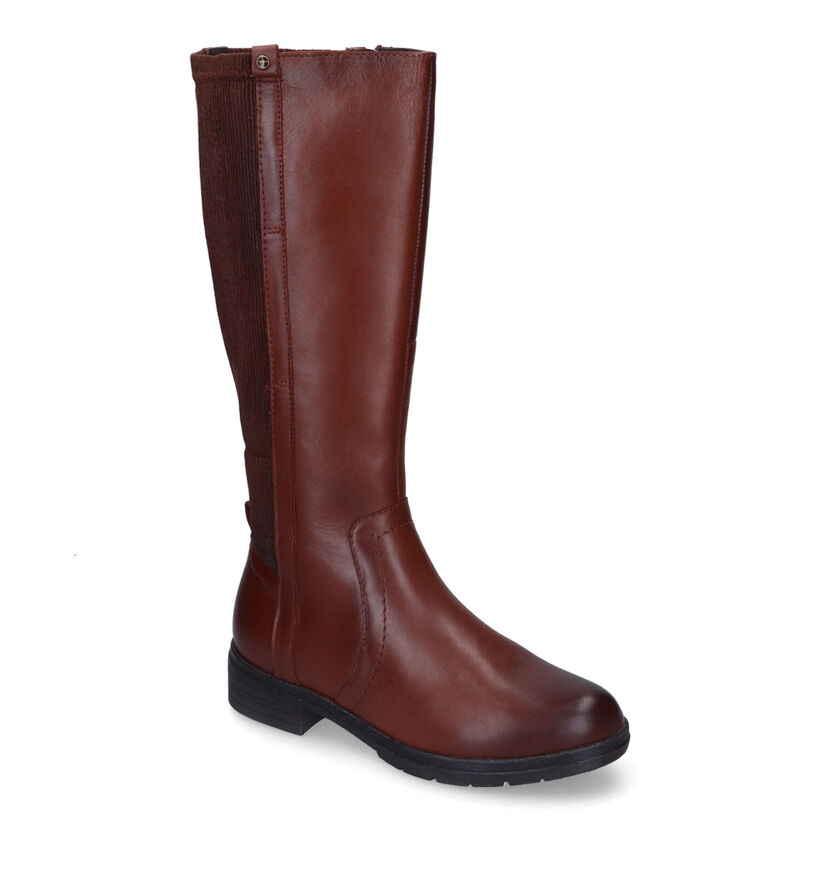 Tamaris Comfort Bottes hautes en Cognac en cuir (317984)