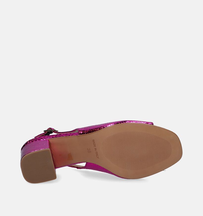 Signatur Sandales avec talon en Rose pour femmes (342062)