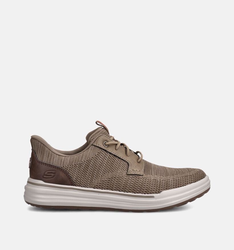 Skechers Sterling Ramone Knitted Slip-ons en Taupe pour hommes (367472) - pour semelles orthop&eacute;diques