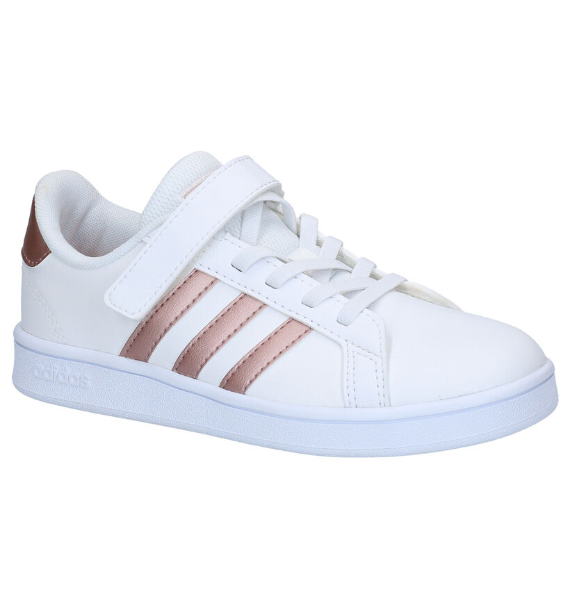 adidas Grand Court C Baskets en Blanc pour filles (314611) - pour semelles orthopédiques