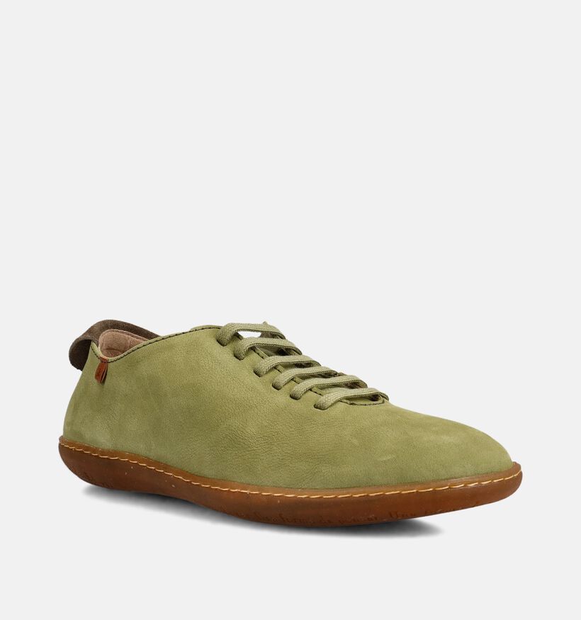 El Naturalista El Viajero Chaussures &agrave; lacets en Vert pour femmes (372212) - pour semelles orthop&eacute;diques