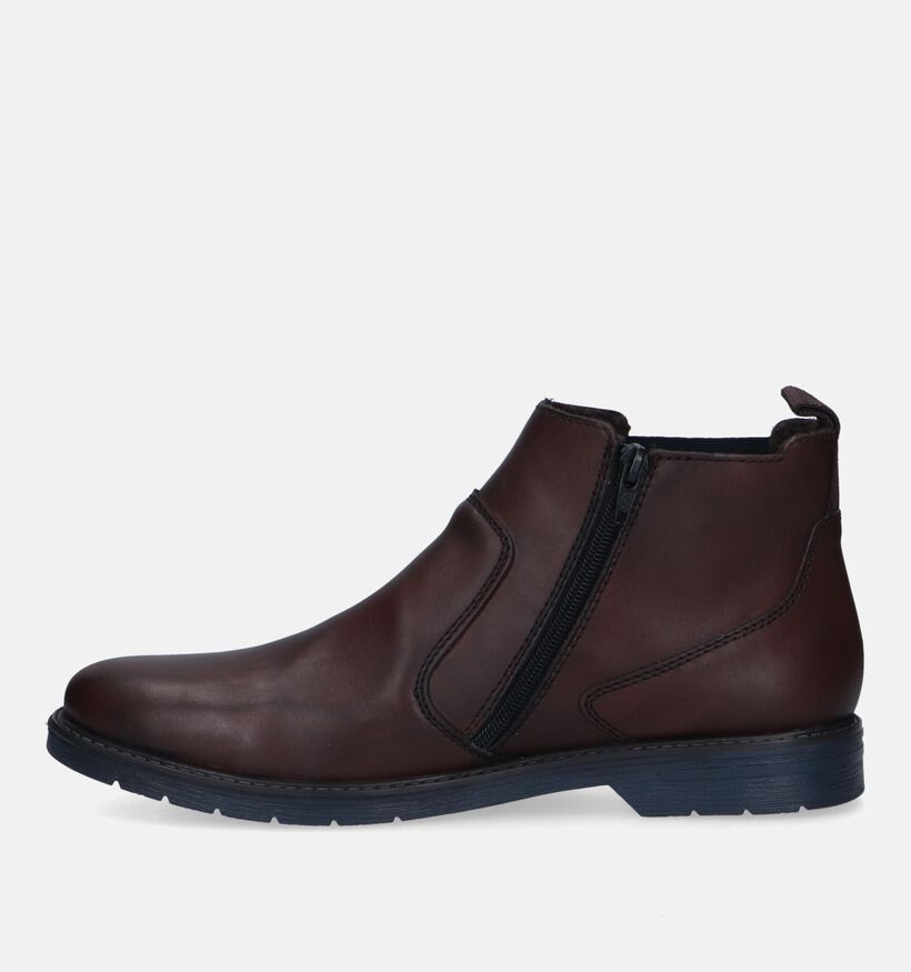 Rieker Boots à fermeture éclair en Brun foncé pour hommes (331762)