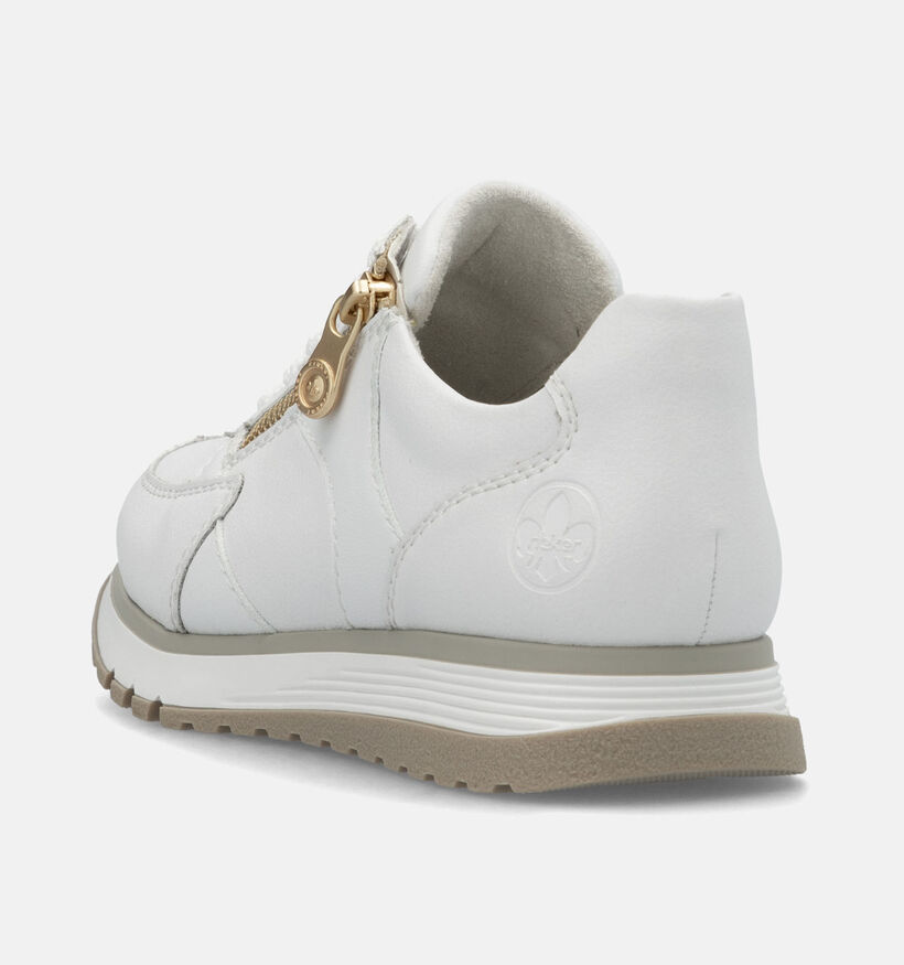 Rieker Baskets casual en Blanc pour femmes (351239) - pour semelles orthopédiques