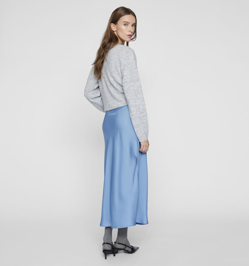 Vila Ellette Blauwe Satijnen Maxi rok voor dames (351759)