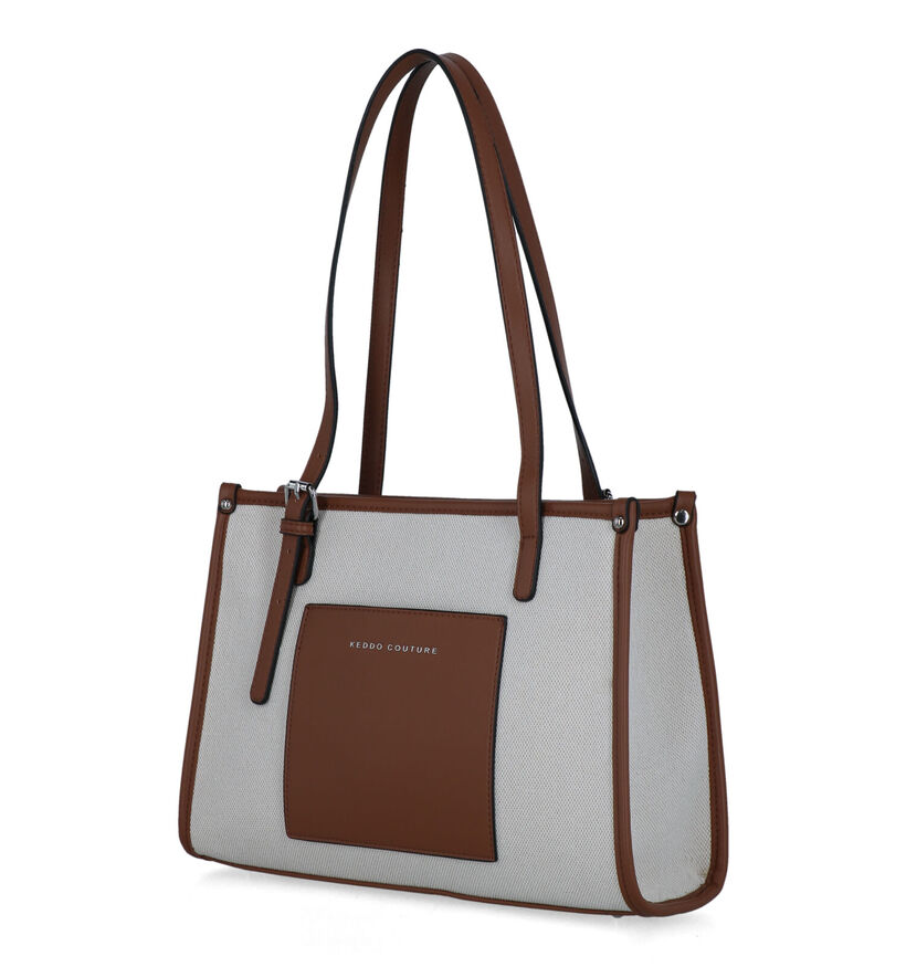 Keddo Beige Shopper Tas met Rits in kunstleer (324331)