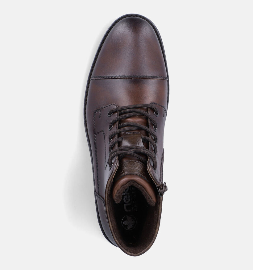 Rieker Donkerbruine Boots met Veters voor heren (379827) - geschikt voor steunzolen
