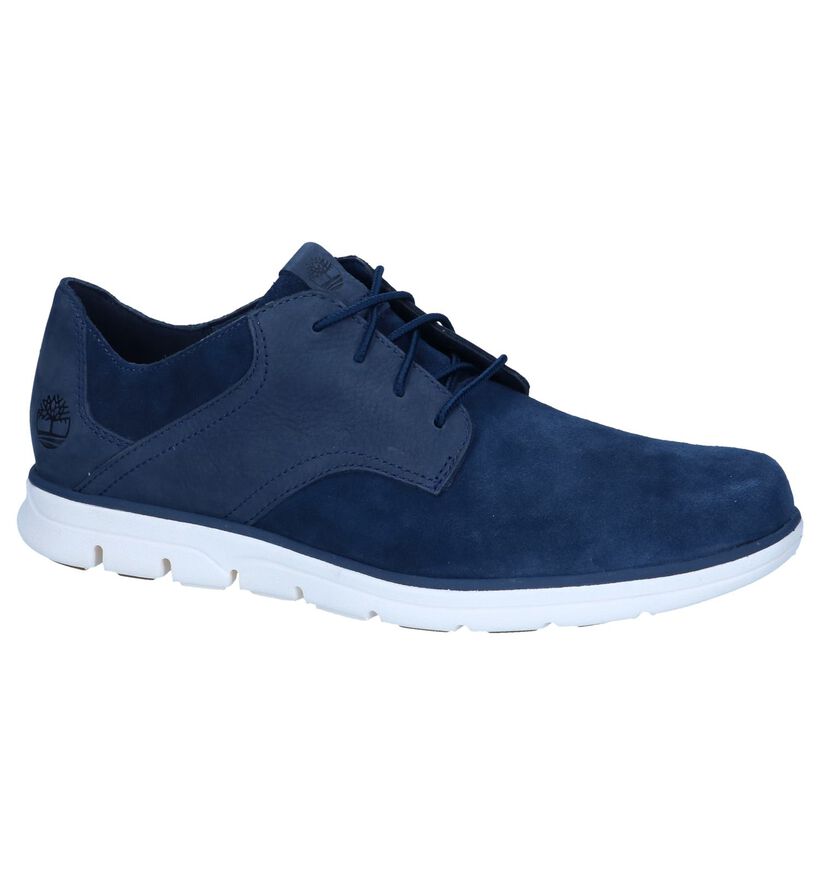 Timberland Bradstreet Chaussures à lacets en Bleu foncé en daim (240529)