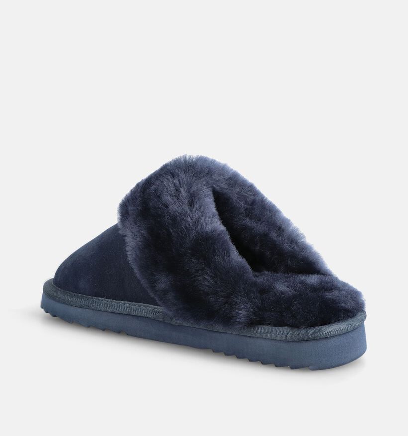 Warmbat Flurry Pantoufles ouvertes en Bleu fonc&eacute; pour femmes (379627)