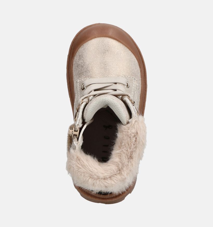 Milo & Mila Gouden Veterboots met Faux-Fur voor meisjes (378693)
