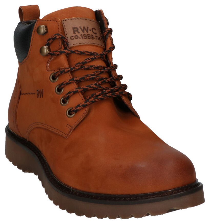 River Woods Rebel Bottines en Cognac en nubuck (259910)