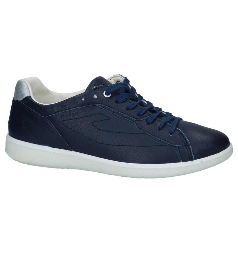 Donker Blauwe Veterschoenen Tbs Oxygen in leer (236050)