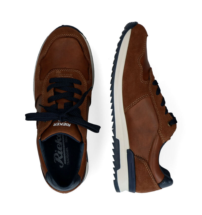 Rieker Chaussures à lacets en Bleu foncé en nubuck (298472)