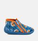 Milo & Mila Tiger Pantoufles en Bleu pour filles, garçons (364924) - pour semelles orthopédiques