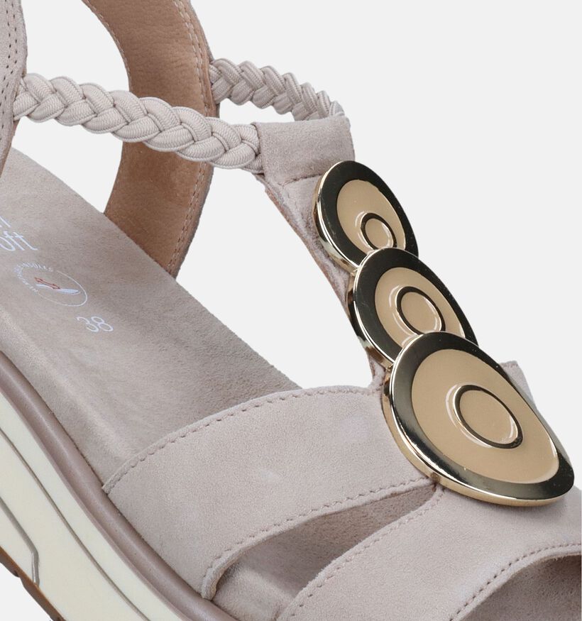 Ara Lucca-S Beige Sandalen voor dames (338698) - geschikt voor steunzolen