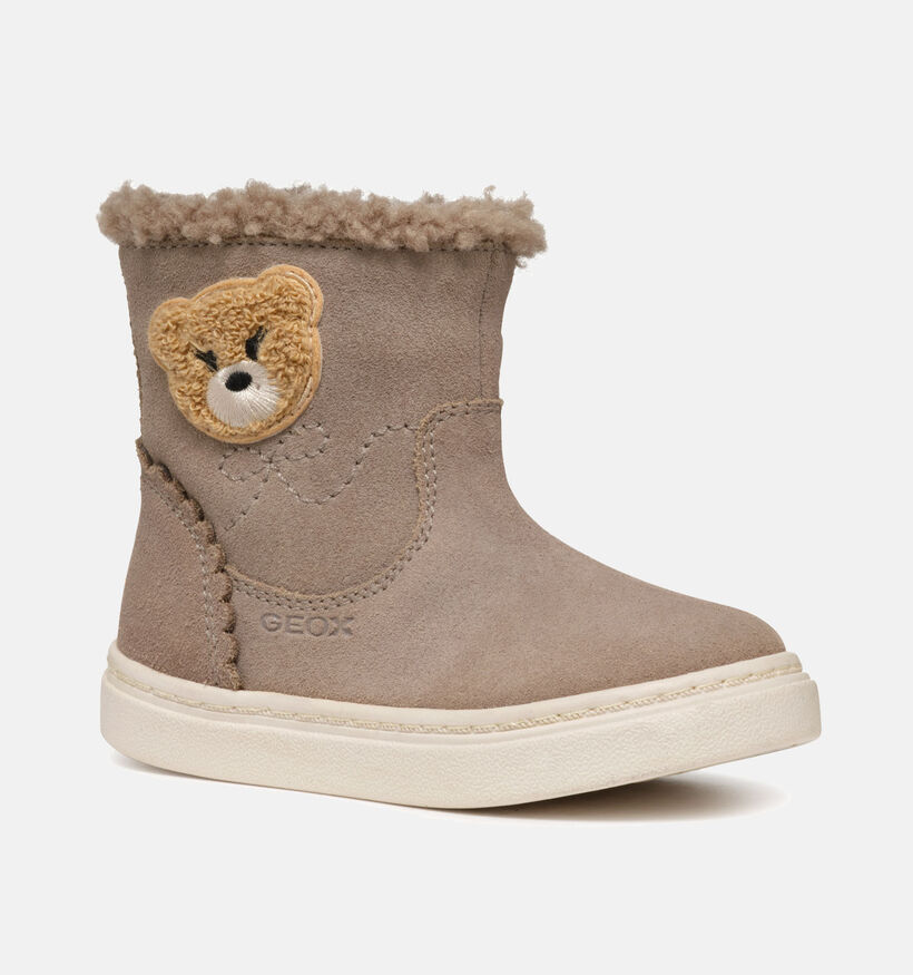 Geox Nashik Boots en Beige pour filles (344525) - pour semelles orthopédiques