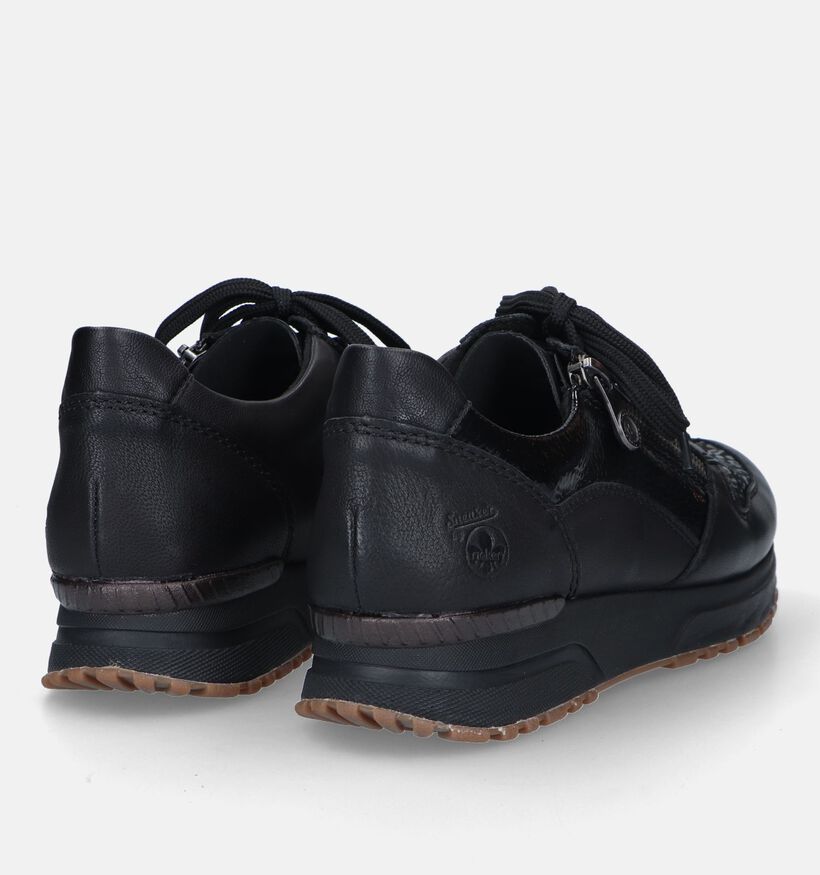 Rieker Zwarte Lage sneakers voor dames (328424) - geschikt voor steunzolen