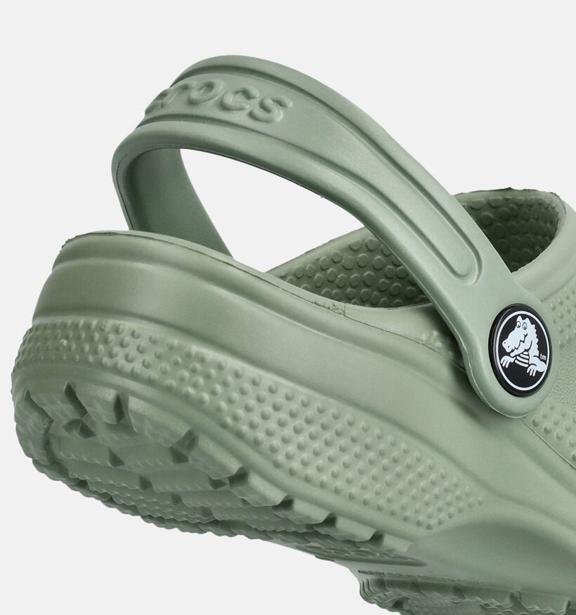 Crocs Classic Clog Nu-pieds en Vert pour filles, gar&ccedil;ons (371016)