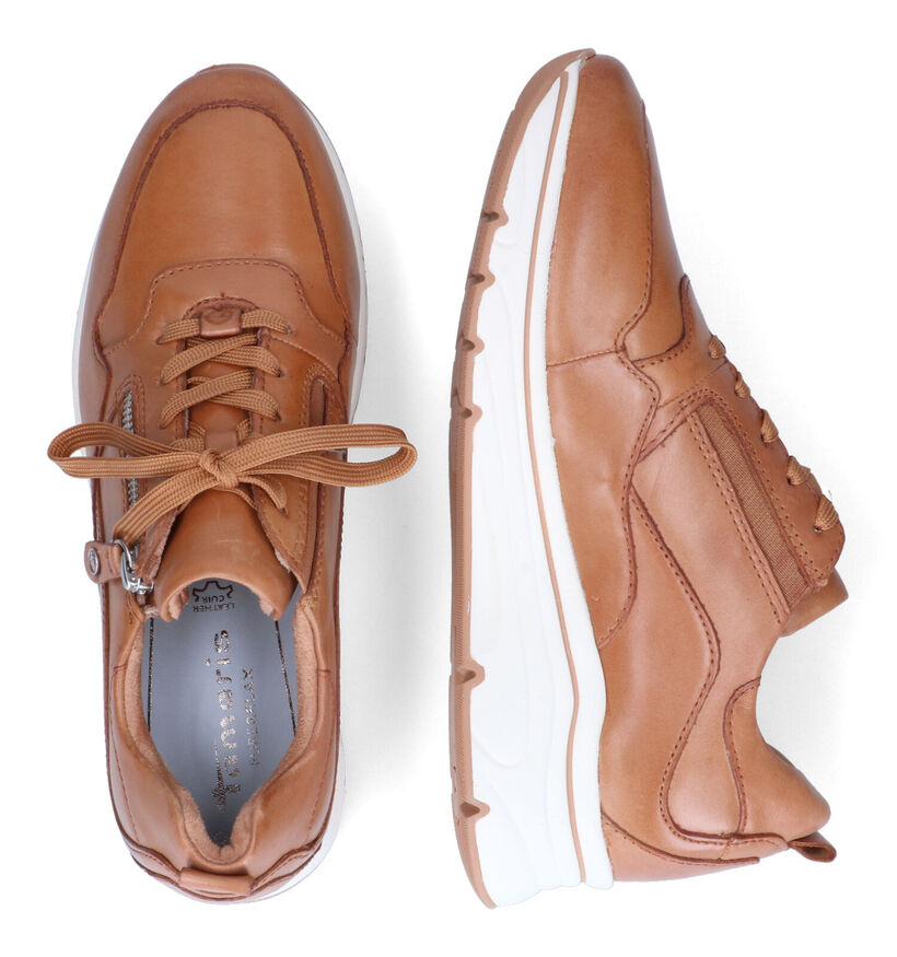 Tamaris Pure Relax Cognac Veterschoenen in leer (302763)