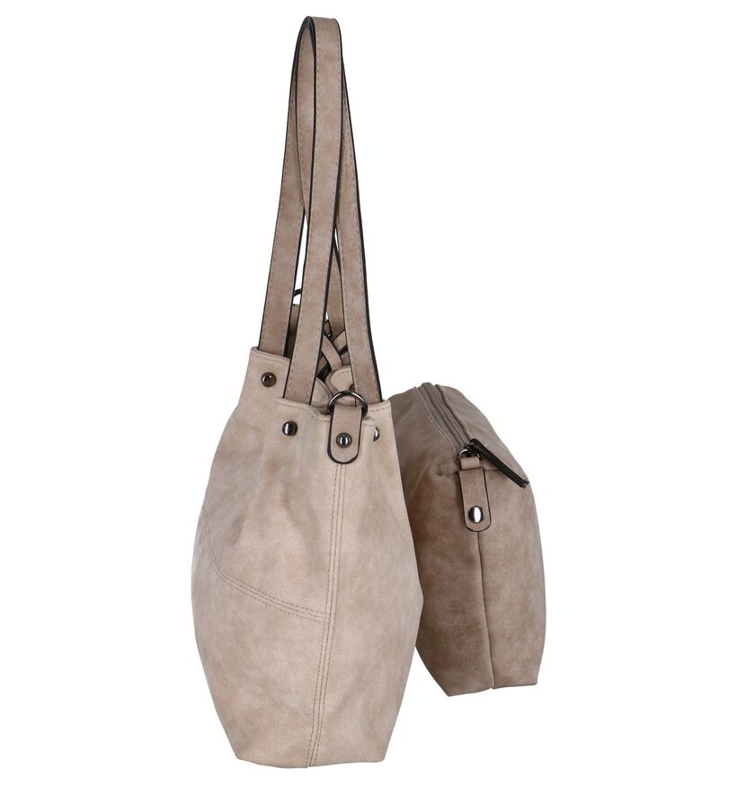 Emily & Noah Grijze Bag in bag Schoudertas in kunstleer (282172)